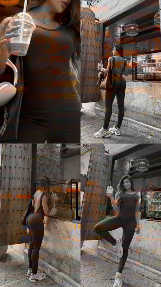 Enterizo Erika PH - color Café - largo - vista 1 - LP Activewear