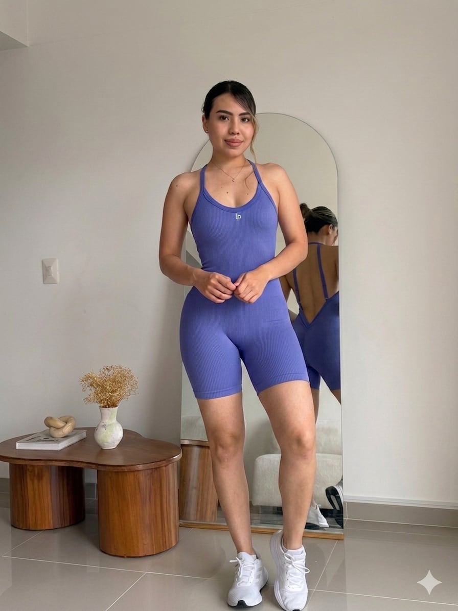 Enterizo Sabrina - color Azul Violeta - corto - vista 1 - LP Activewear