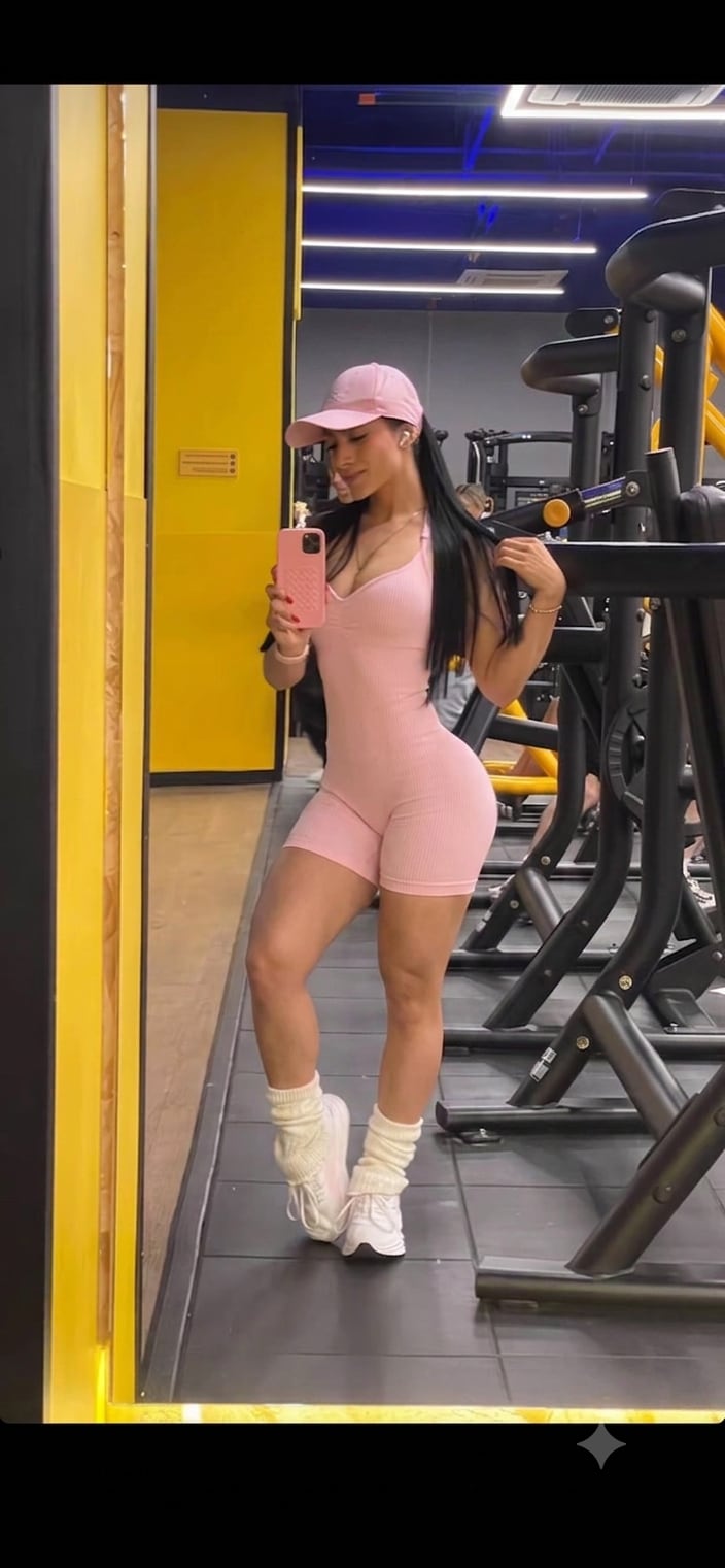 Enterizo Angie - color Rosado - corto - vista 2 - LP Activewear