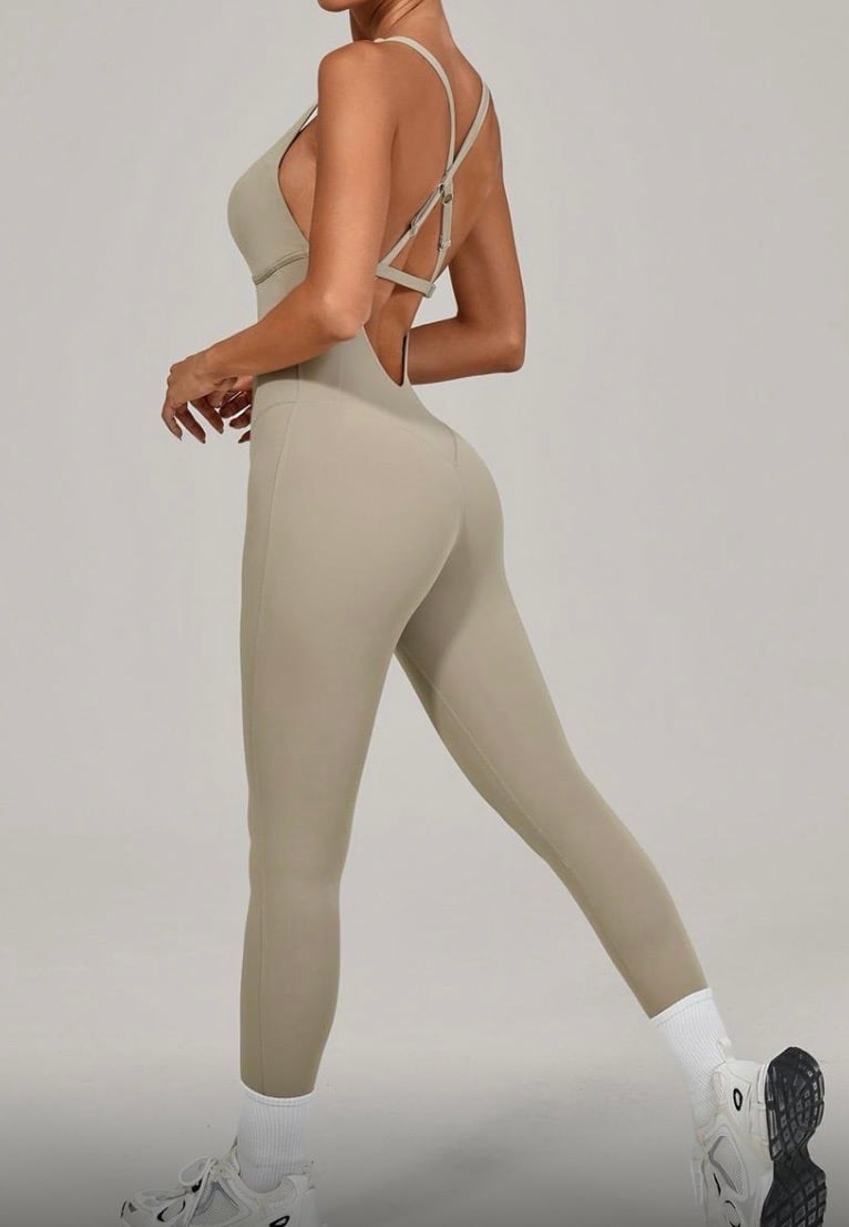Enterizo Cristal - color Nude - largo - vista 3 - LP Activewear
