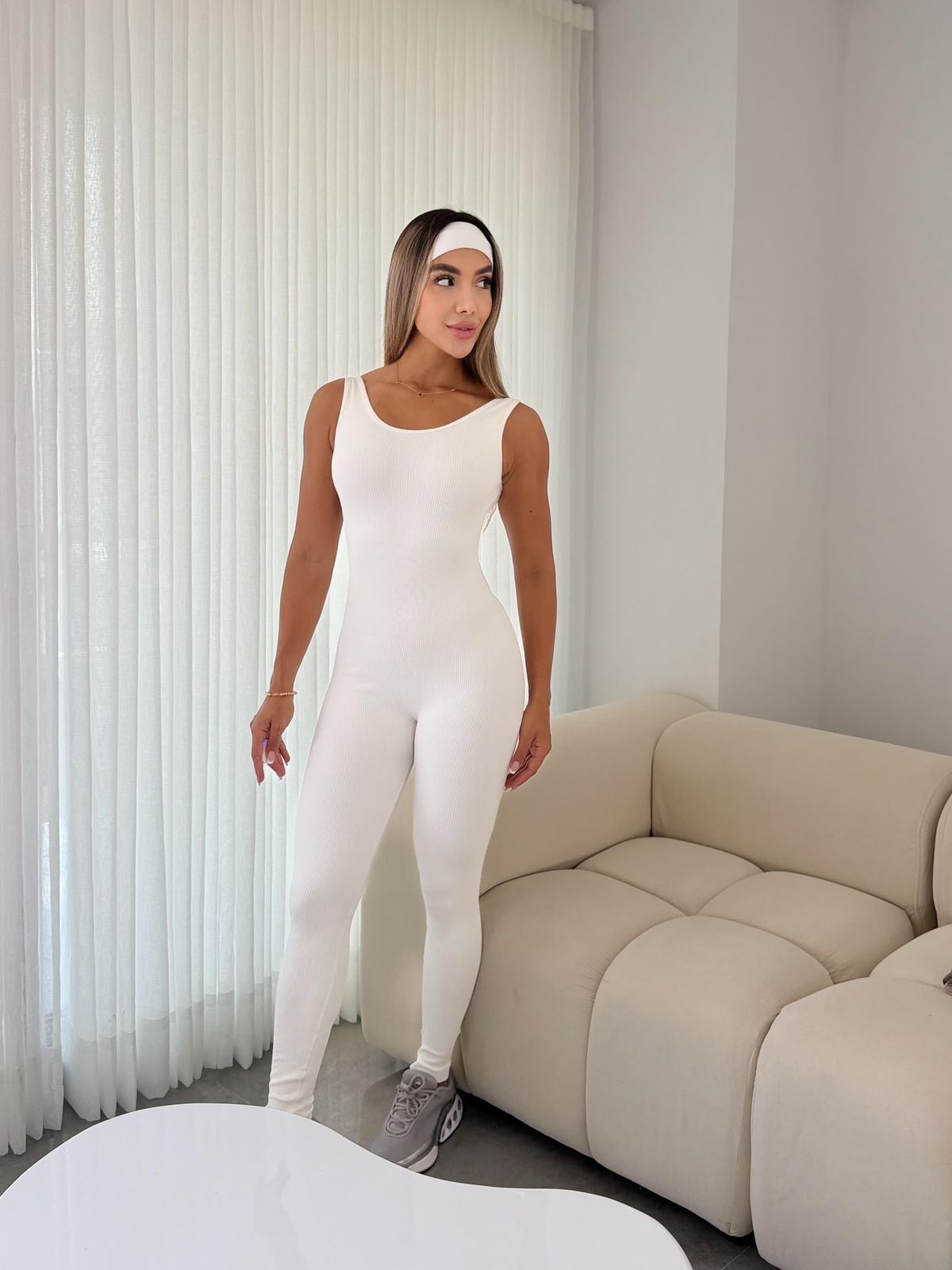Enterizo Erika - color Beige - largo - vista 2 - LP Activewear