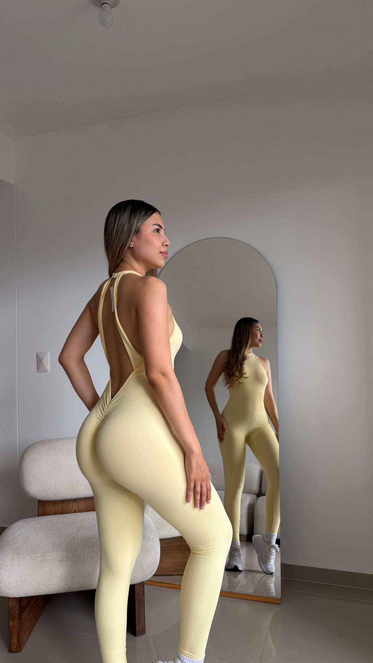 Enterizo Sara - color Amarillo - largo - vista 2 - LP Activewear