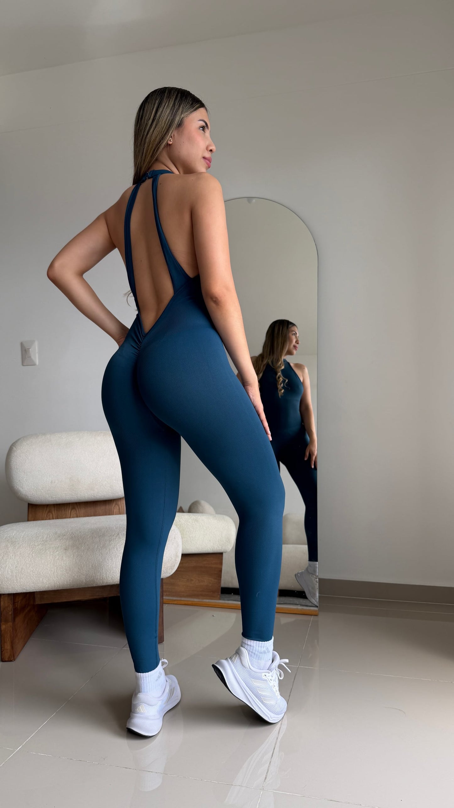 Enterizo Sara - color Verde Esmeralda - largo - vista 1 - LP Activewear