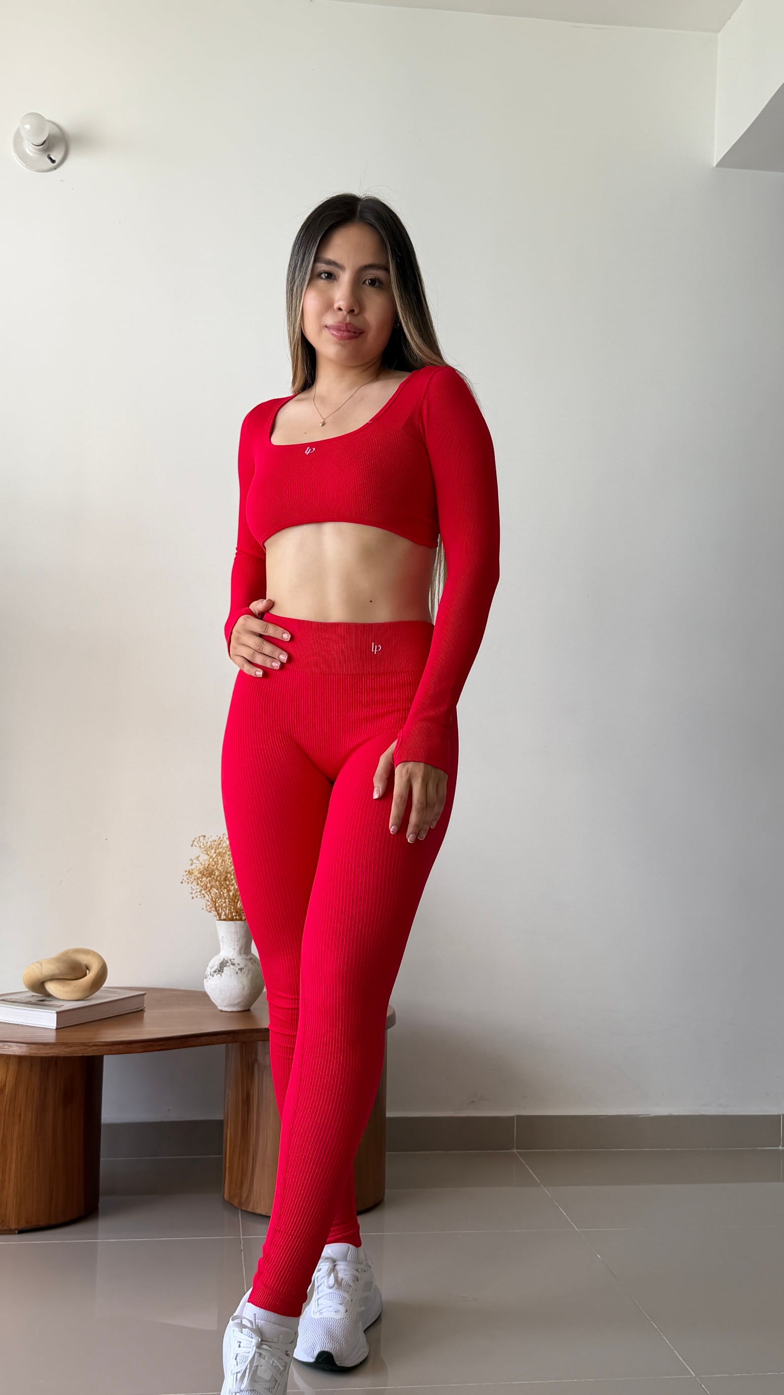 Set Alma - color Rojo - vista 2 - LP Activewear