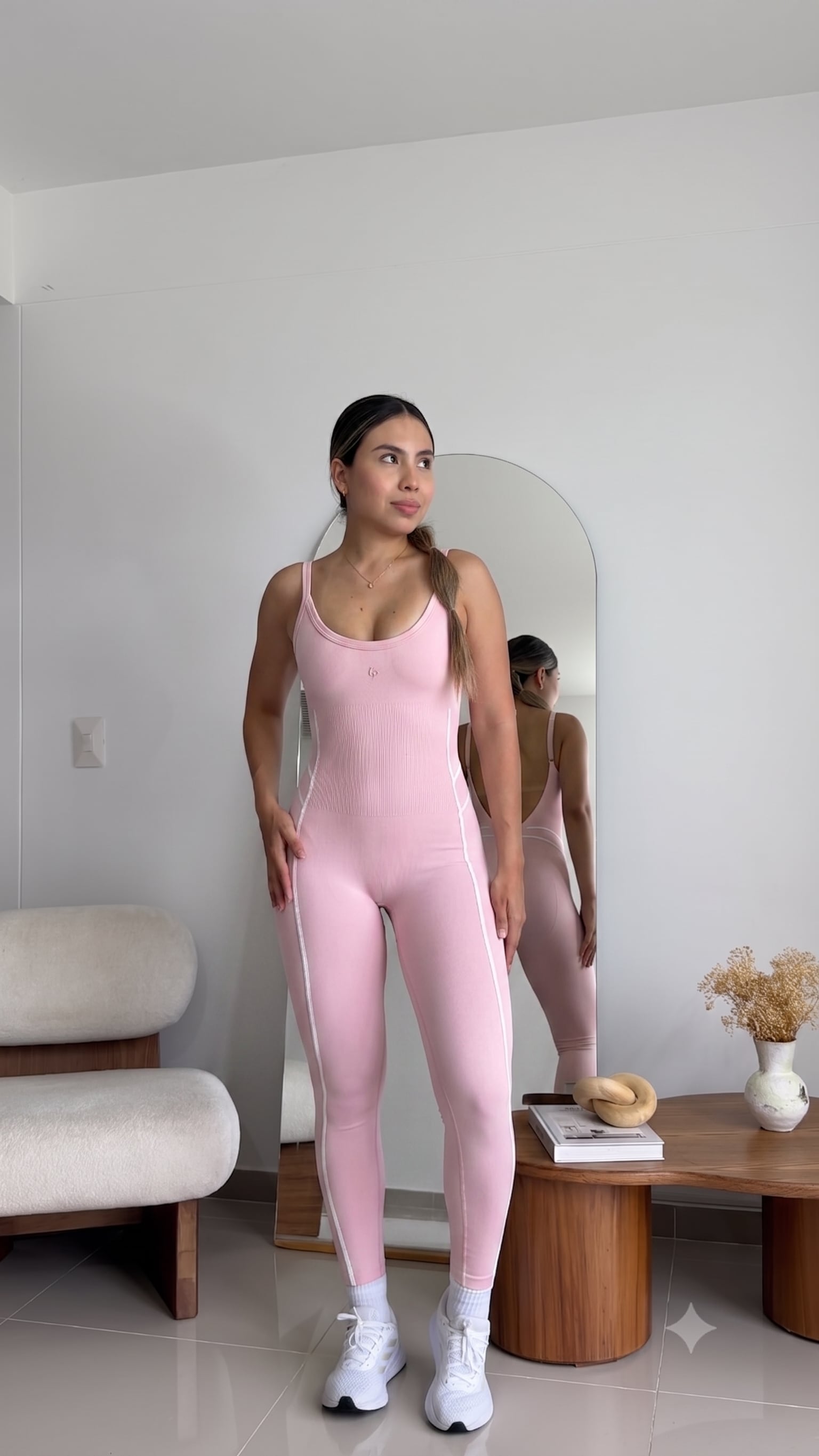 Enterizo Perla Line - color Rosado - largo - vista 2 - LP Activewear
