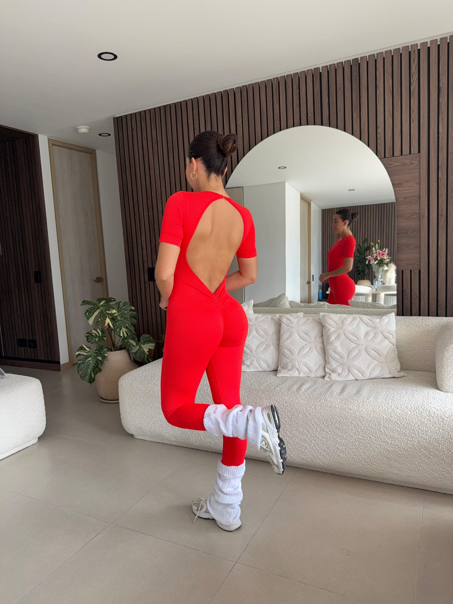 Enterizo Flexy - color Rojo - largo - vista 1 - LP Activewear